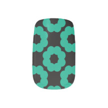 Bold Geometric Floral Nail Art Wraps