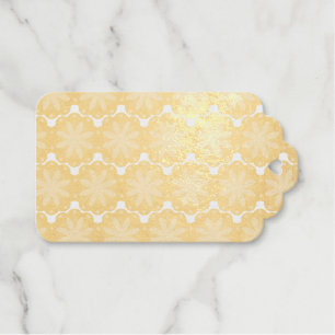 Bold Geometric Flower Design Foil Gift Tags