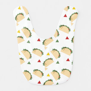 Bold Geometric Foodie Taco Fun Baby Bib