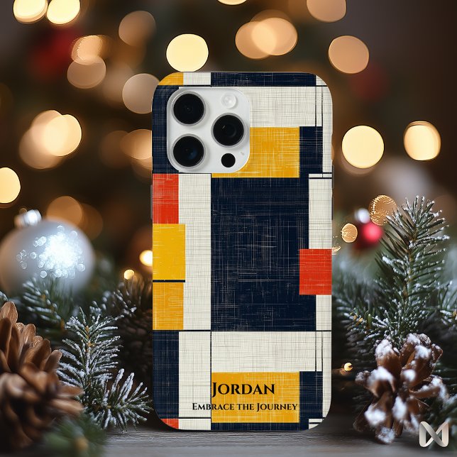 Bold Geometric Grid – Red, Yellow, and Black Case-Mate iPhone Case (Creator Uploaded)