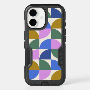 Bold Geometric Mid Century Modern Colorful iPhone 16 Case