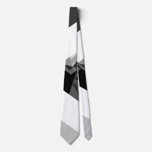 bold geometric monochrome retro abstract art  neck tie