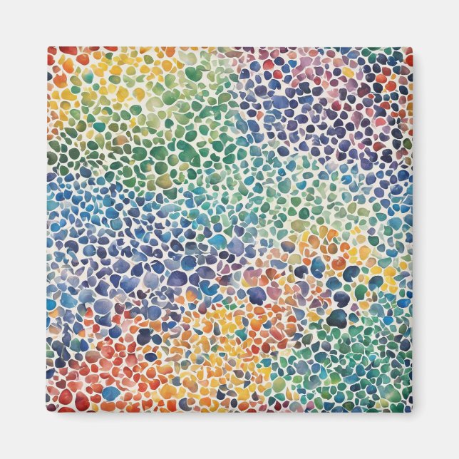 Bold Geometric Pattern Colorful  Magnet (Front)