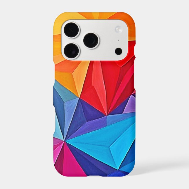 Bold Geometric Prism Abstract Art Iphone Case (Back)