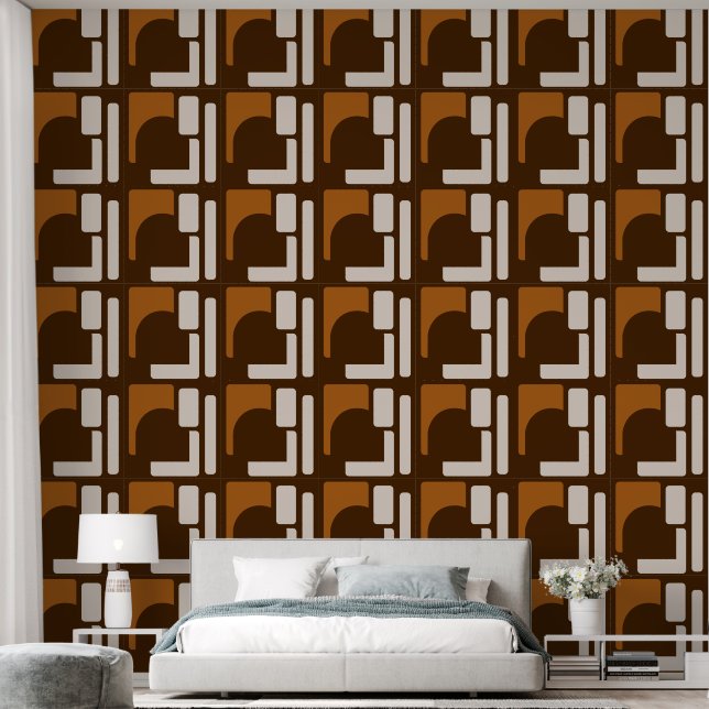 Bold Geometric Statement Accent Wallpaper (Bedroom)