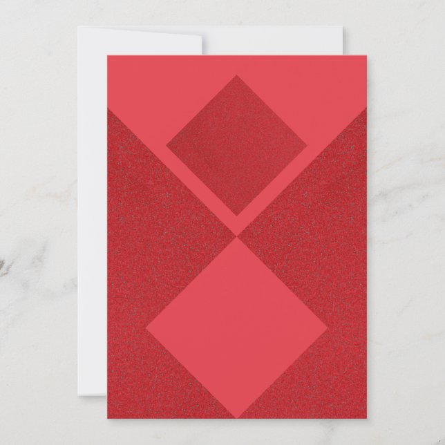 Bold Geometric Tomato Red Flat Card – Customizable (Front)