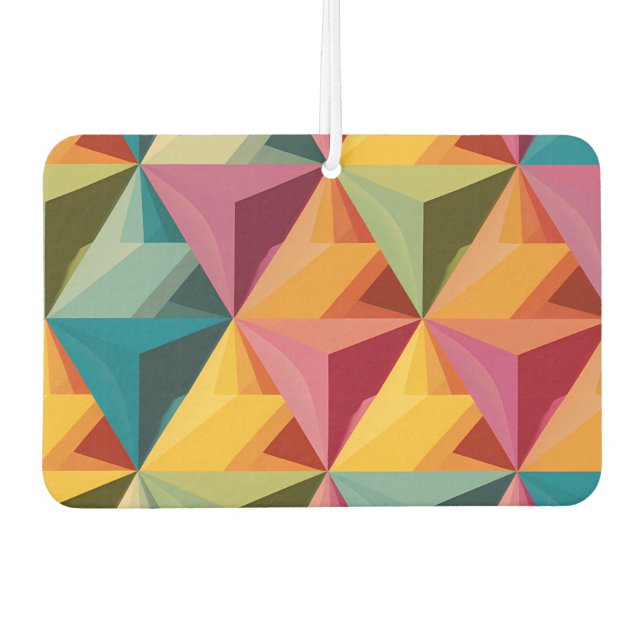 Bold Geometric Triangle Pattern  Air Freshener (Front)