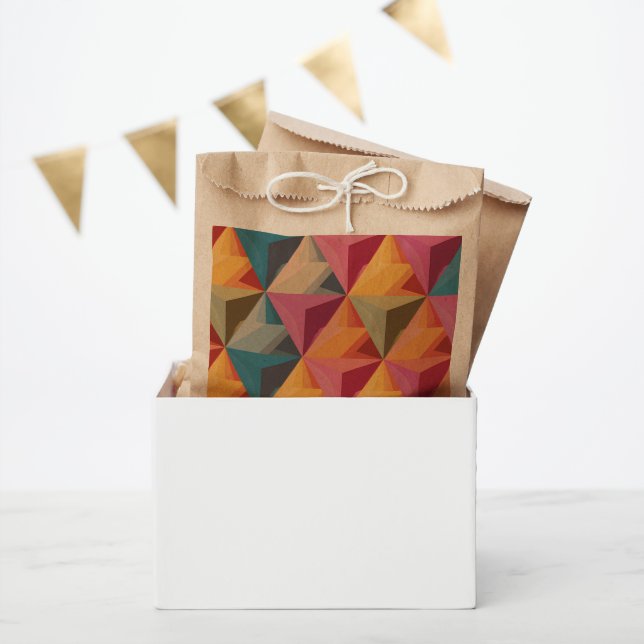 Bold Geometric Triangle Pattern  Favor Bag (Party)