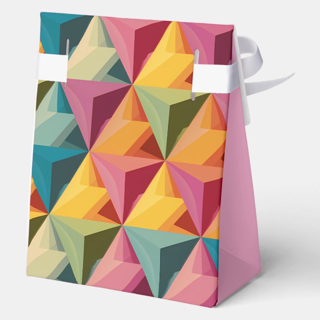 Bold Geometric Triangle Pattern  Favor Boxes (Back)