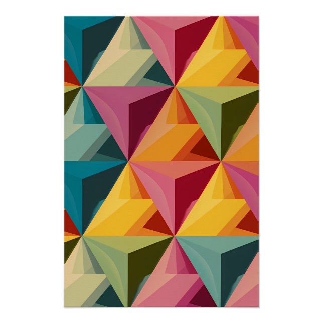 Bold Geometric Triangle Pattern  Poster (Front)
