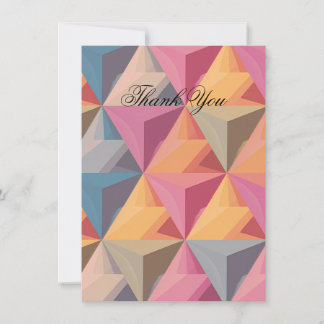 Bold Geometric Triangle Pattern  Thank You Card