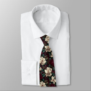 Bold Gifts For Dad Gardenias Flower Neck Tie