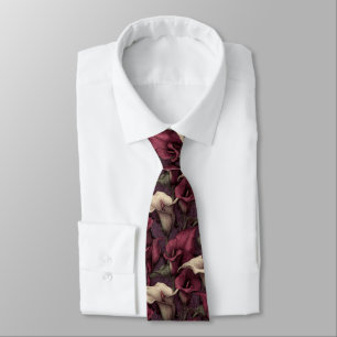 Bold Gifts For Husband Calla Lilies Floral Neck Tie