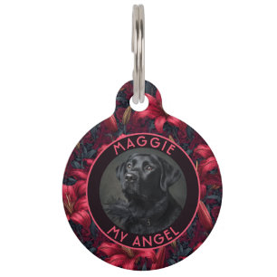 Bold Gifts For Pet Owner Lilies Print ID Tag