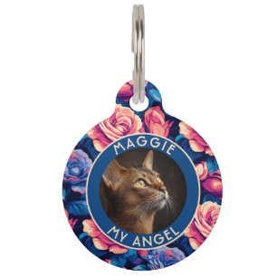 Bold Gifts For Pets Rose Flower Pet ID Tag
