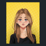 Bold Girl Pop Art Poster<br><div class="desc">Bring a burst of color and confidence to your style with this Bold Girl Pop Art design! Featuring a vibrant and dynamic depiction of a girl in classic pop art style, this artwork is perfect for anyone who loves bold, empowering designs. Available on a wide range of products, from clothing...</div>
