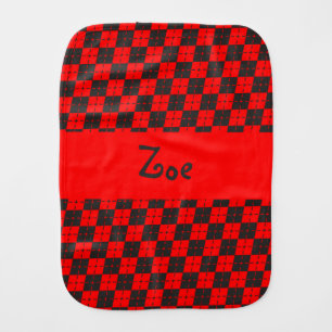 Bold Girly Monogrammed Personalized Burp Cloth