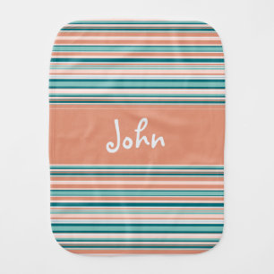 Bold Girly New Parents Gender Reveal Baby Burp Cloth