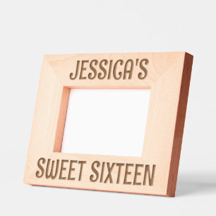 Bold Girly Personalized Sweet Sixteen Engraved Frames