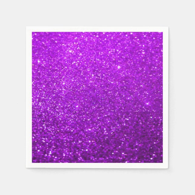 Bold Glitter Background - Light Purple Napkins (Front)