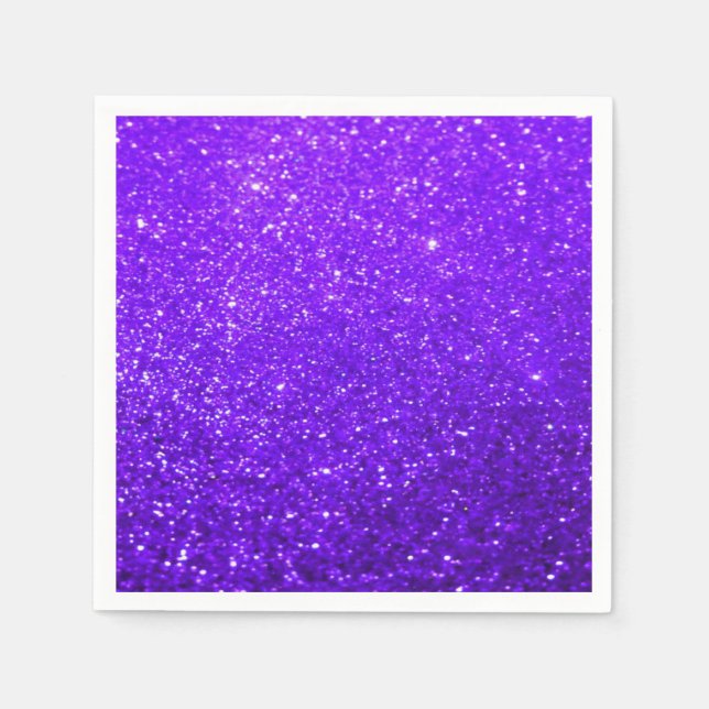 Bold Glitter Background - Purple Napkins (Front)
