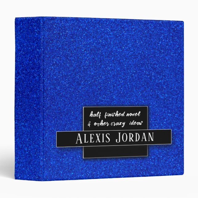 Bold Glitter Sparkles Recipe Book Photo Album 3 Ring Binder (Front/Spine)