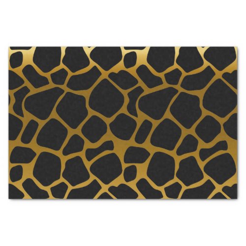 Bold Gold and Black Giraffe Spots Tissue Paper