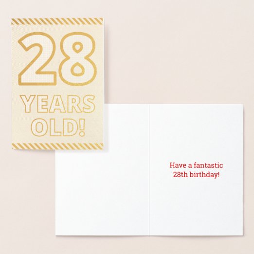 28 Years Old Birthday Cards | Zazzle