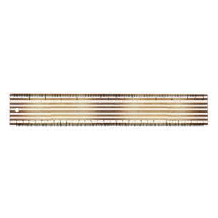 Bold gold glitter and white stripes ruler