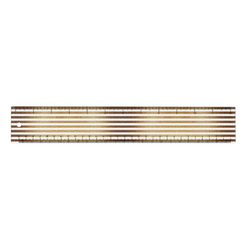 Bold gold glitter and white stripes ruler