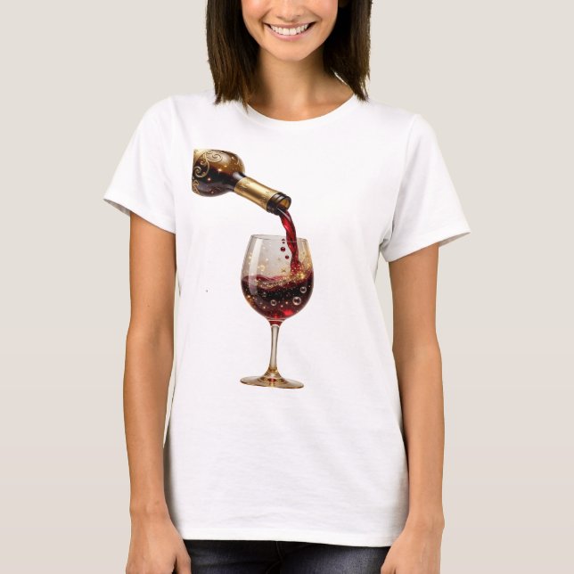 Bold Gold RED WINE Slogan Tee (Front)