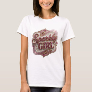 Bold Gold SPARKLY GIRL Statement Design T-Shirt