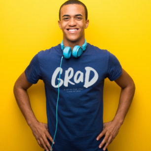 Bold grad modern trendy graduation personalized T-Shirt
