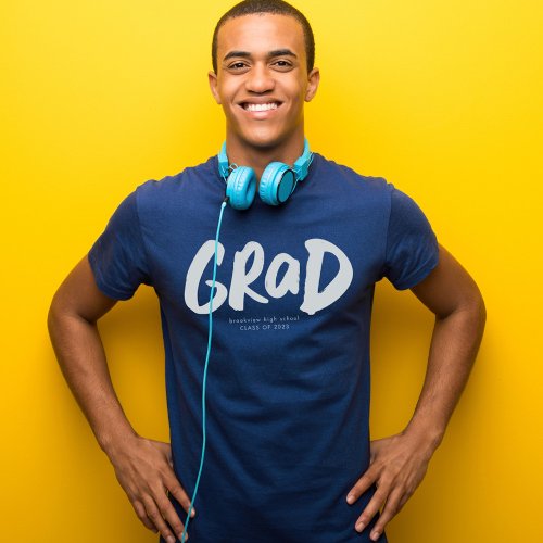 Bold grad modern trendy graduation personalized T_Shirt