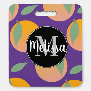 Bold Gradient Blue Citrus Oranges Seat Cushion