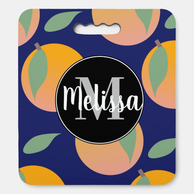 Bold Gradient Citrus Oranges Seat Cushion (Front Vertical)