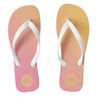 Bold Gradient Monogram Pink Yellow Summer