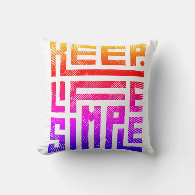 Bold Gradient Quote Throw Pillow (Front)