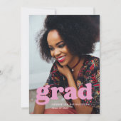 Bold Graduate | Modern Two Photo 2022 Graduation Invitation (Front)
