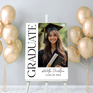 Bold Graduate Photo Graduation Party Welcome Foam Board