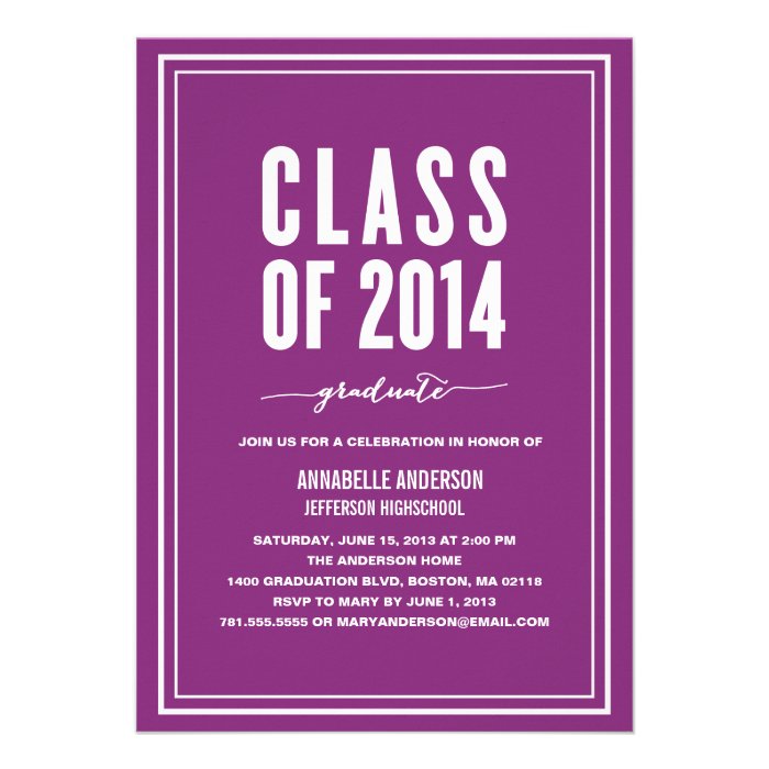 Bold Graduation Invitation