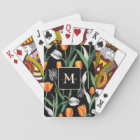 Bold Graphic Artistic Tulips  Playing Cards