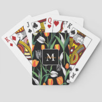 Bold Graphic Artistic Tulips  Poker Cards