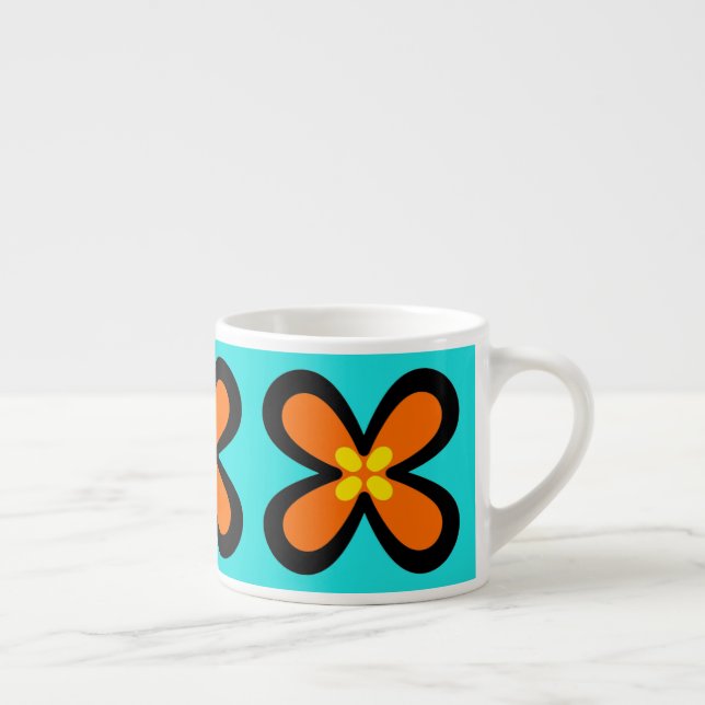 bold graphic flower CaféOlé 6oz. espresso cup (Right)