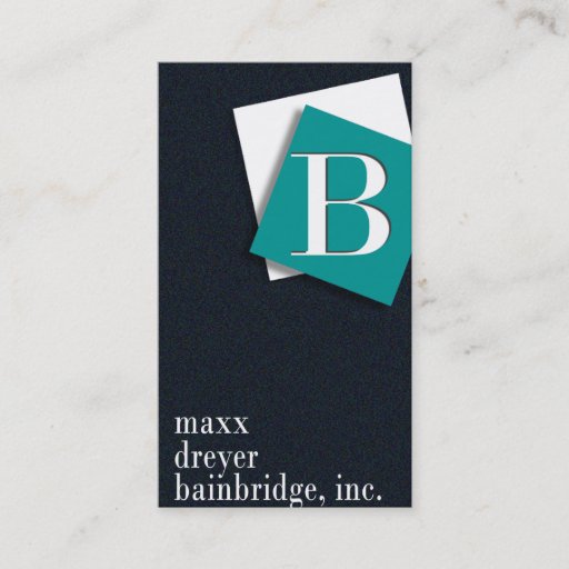 Customizable Bold Graphic Monogram - Artist, Art Director Business Card