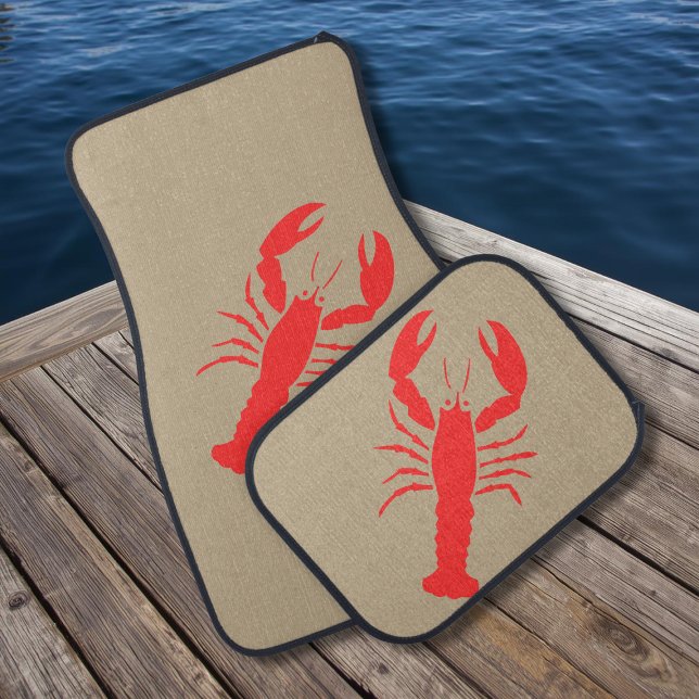 bold graphic- red lobster car floor mat (Creator Uploaded)
