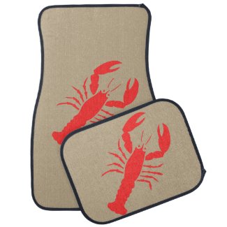 bold graphic- red lobster car floor mat