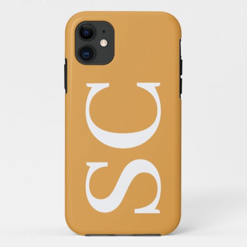 Bold graphic typography initial iPhone 11 case