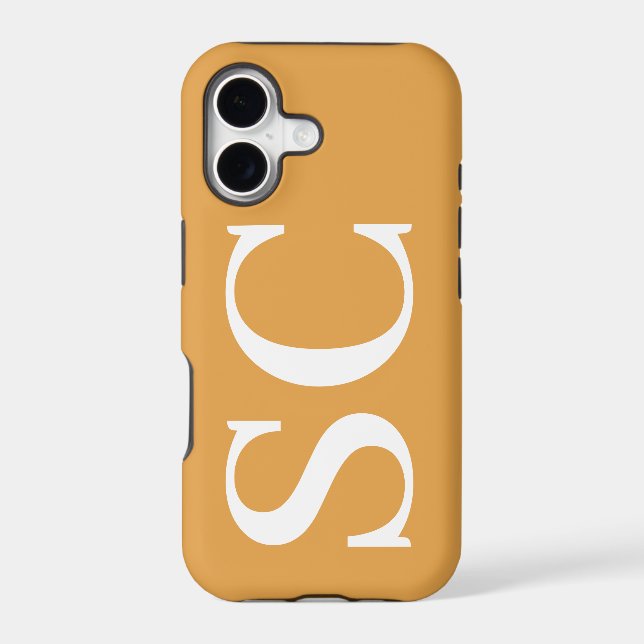 Bold graphic typography initial iphone case (Back)