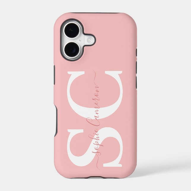 Bold graphic typography initial iphone case (Back)